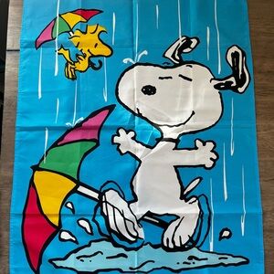 Peanuts Rainy Day Flag Snoopy and Woodstock Umbrellas